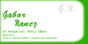 gabor mancz business card